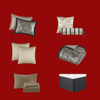 12 Piece Comforter Set With Cotton Bed Sheets Black King