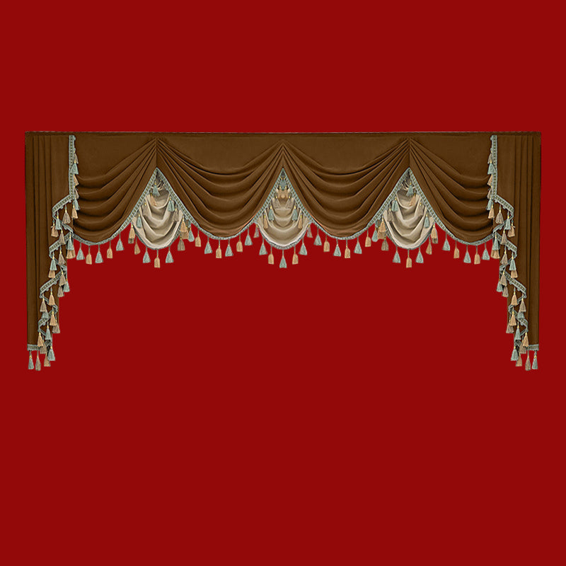 Luxury Velvet Splicing Curtains – Retro Villa Style