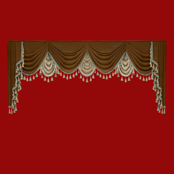 Luxury Velvet Splicing Curtains – Retro Villa Style