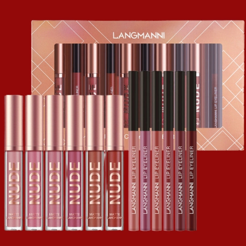 12-Piece Matte Lipstick & Lip Liner Set