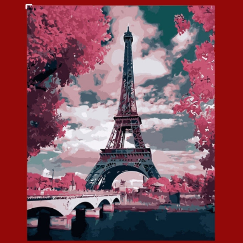 Frameless Diy Landscape Oil Painting