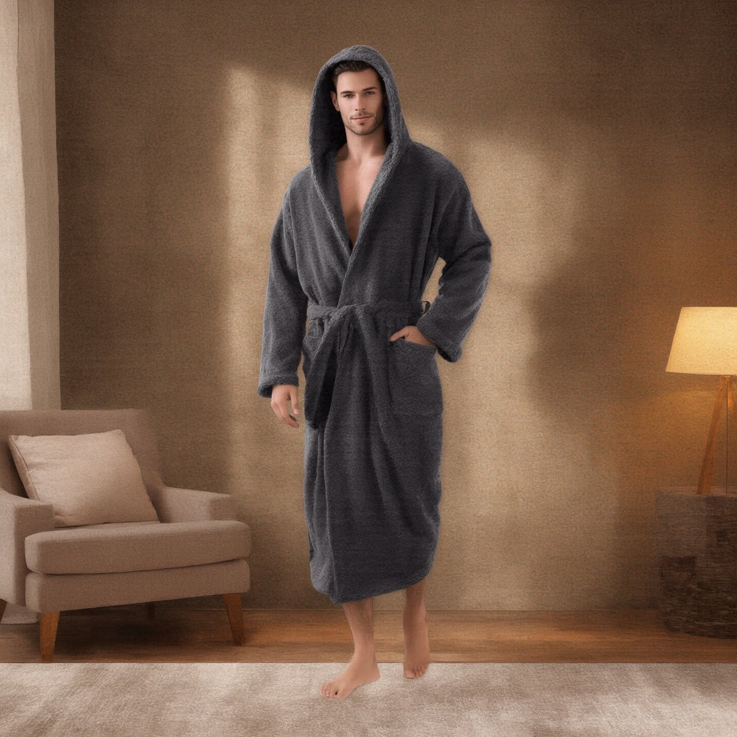 Men's Fibre Velvet Gown Set