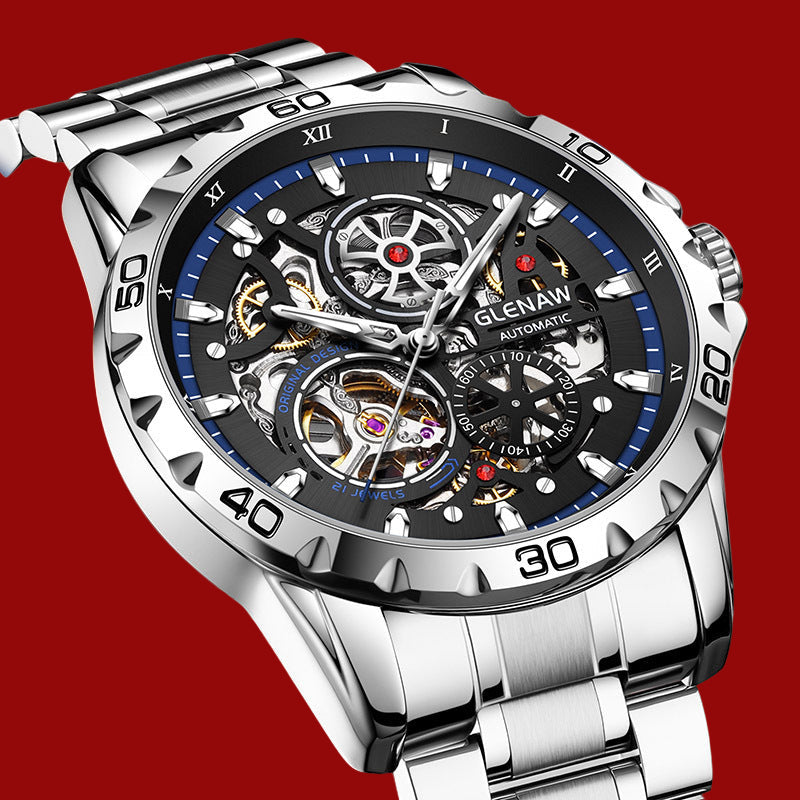 Double-sided Hollow-out Full Luminous Automatic Mechanical Watch
