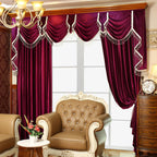 Luxury Red Velvet Blackout Curtains – Festive Design