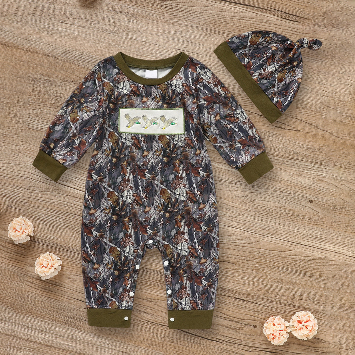 Baby Boy Long Sleeve Romper Set