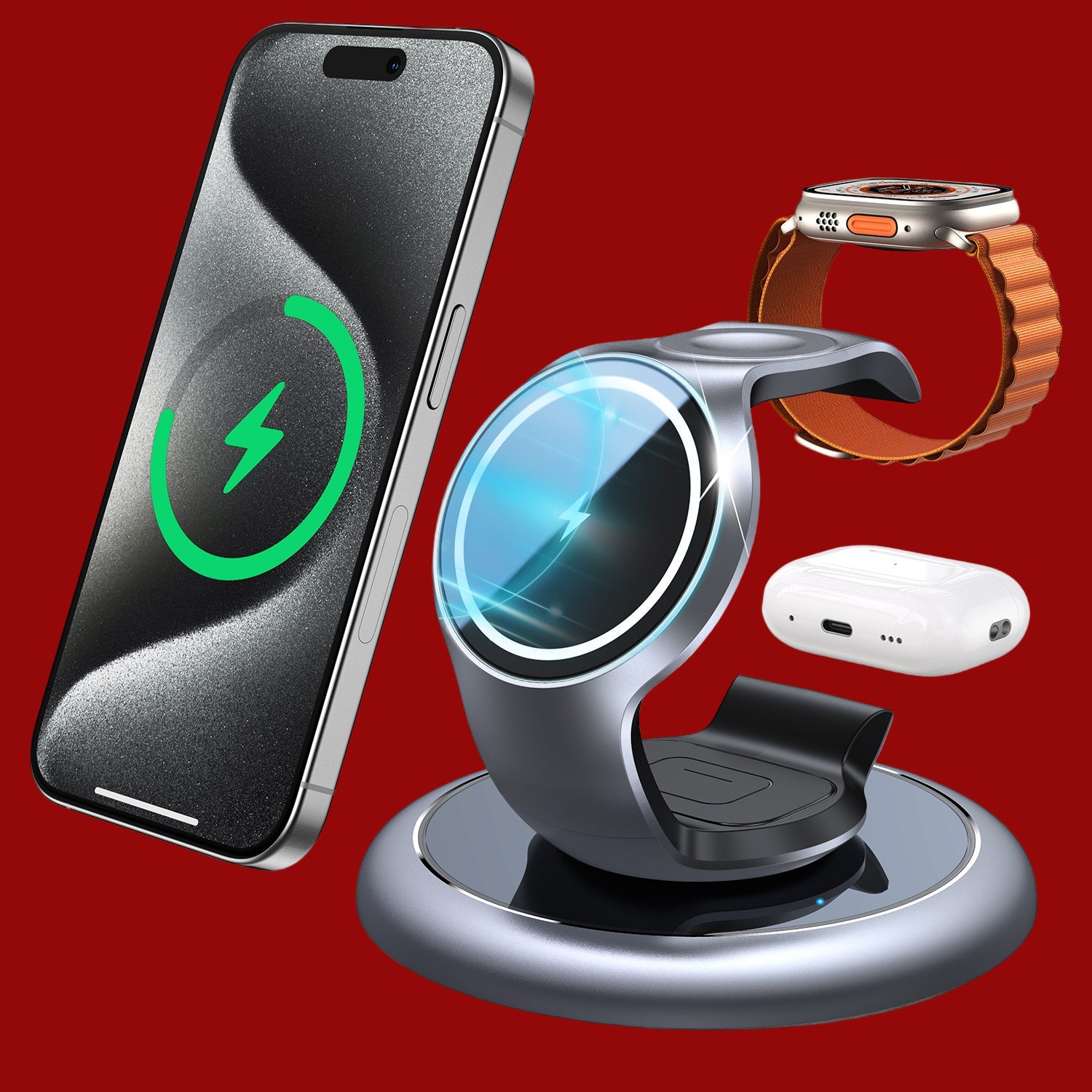 3-in-1 MagSafe Wireless Charging Station