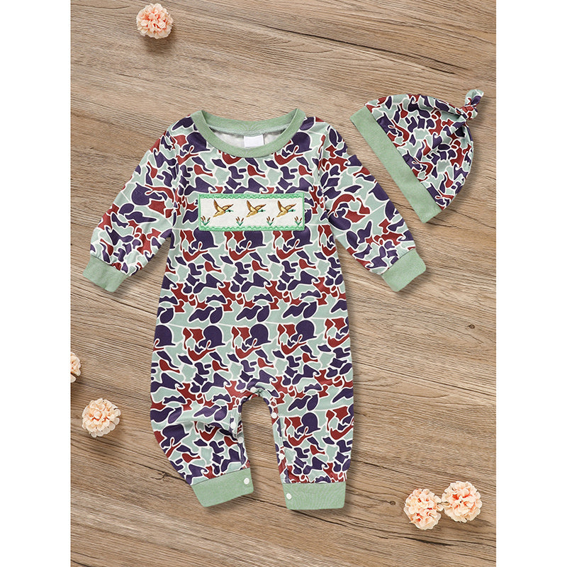 Baby Boy Long Sleeve Romper Set