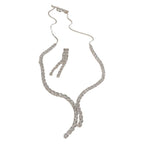 Long Fringe Necklace Two-piece Earrings Set