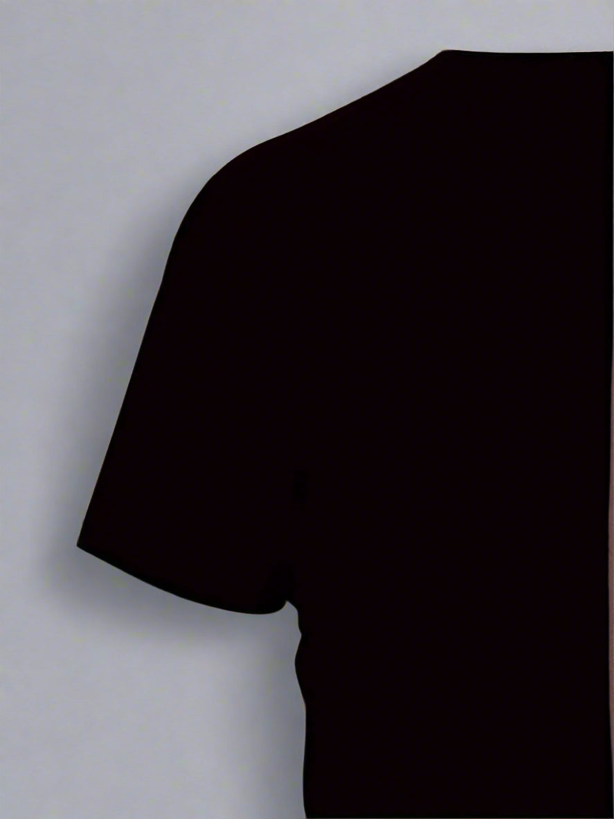 Color Eye Pattern Round Neck T-shirt