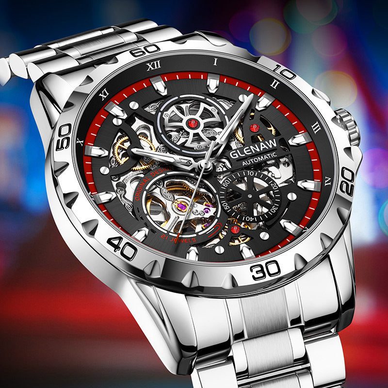 Double-sided Hollow-out Full Luminous Automatic Mechanical Watch