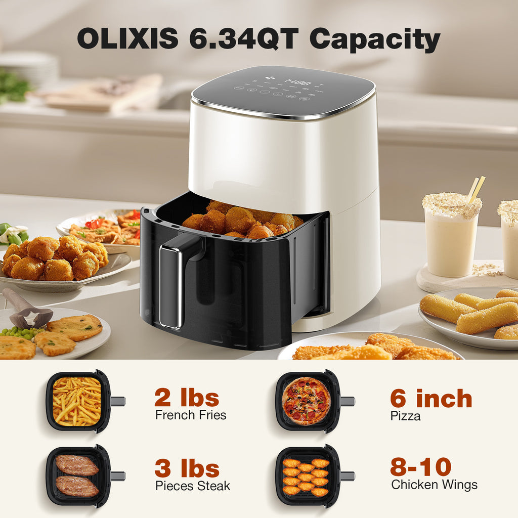 6QT 12-in-1 Square Air Fryer with Window