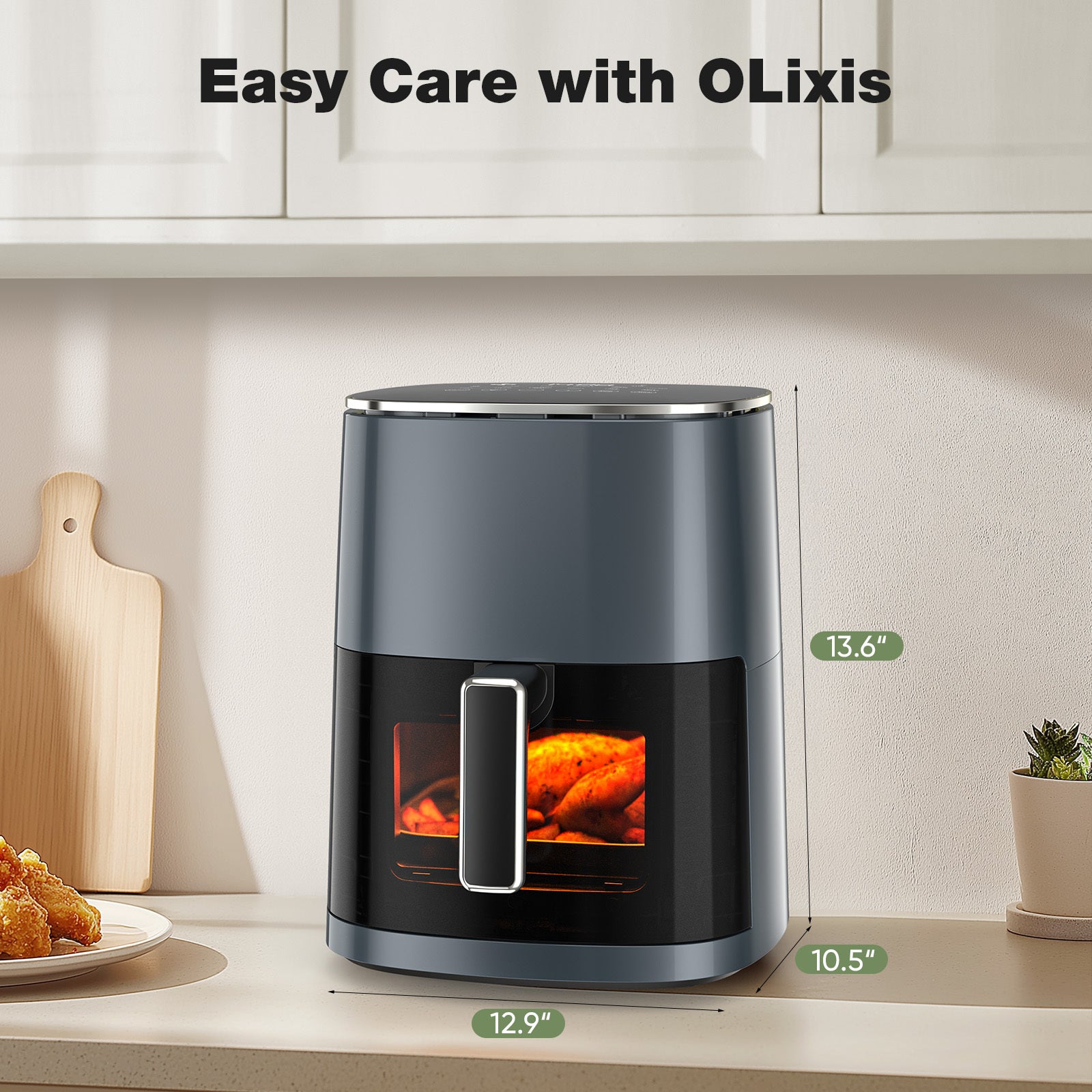 6QT 12-in-1 Square Air Fryer with Window