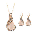 Bridal Jewelry Set – Peacock Gem Necklace & Earring