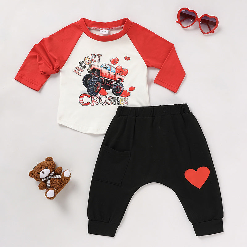 Baby Boy “Heart Crusher” Valentine’s Day Set