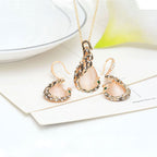 Bridal Jewelry Set – Peacock Gem Necklace & Earring