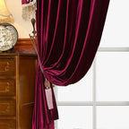 Luxury Red Velvet Blackout Curtains – Festive Design