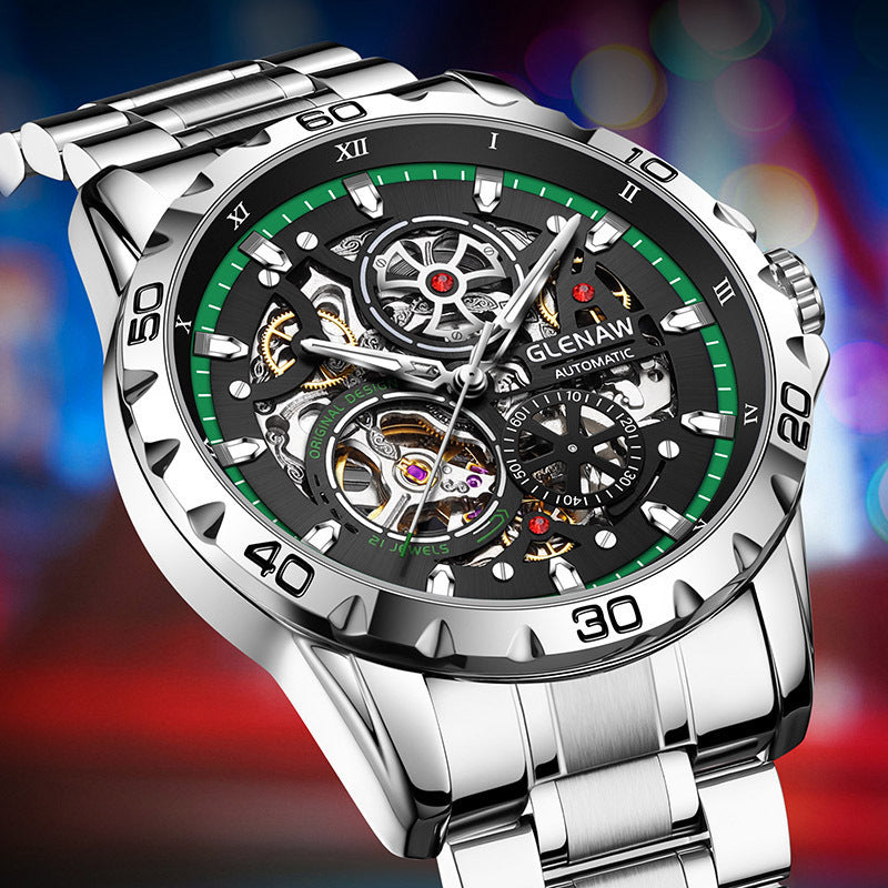 Double-sided Hollow-out Full Luminous Automatic Mechanical Watch