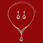 Long Fringe Necklace Two-piece Earrings Set