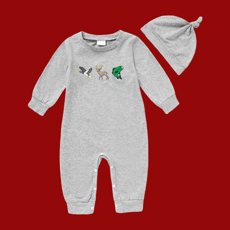 Baby Boy Long Sleeve Romper Set