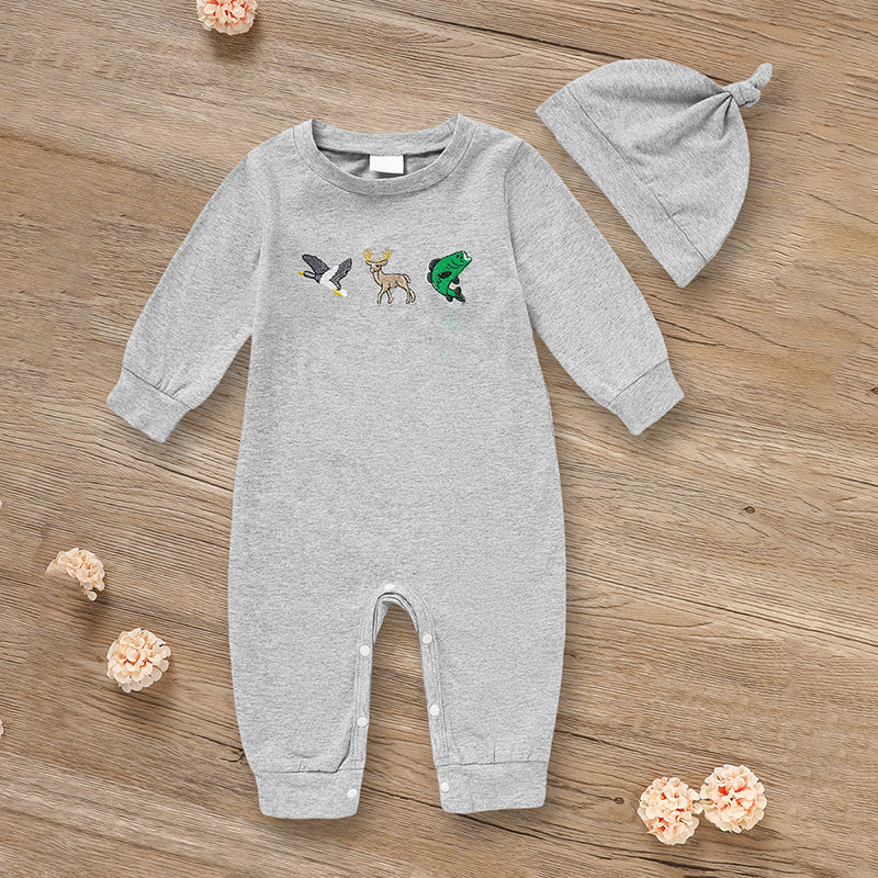 Baby Boy Long Sleeve Romper Set