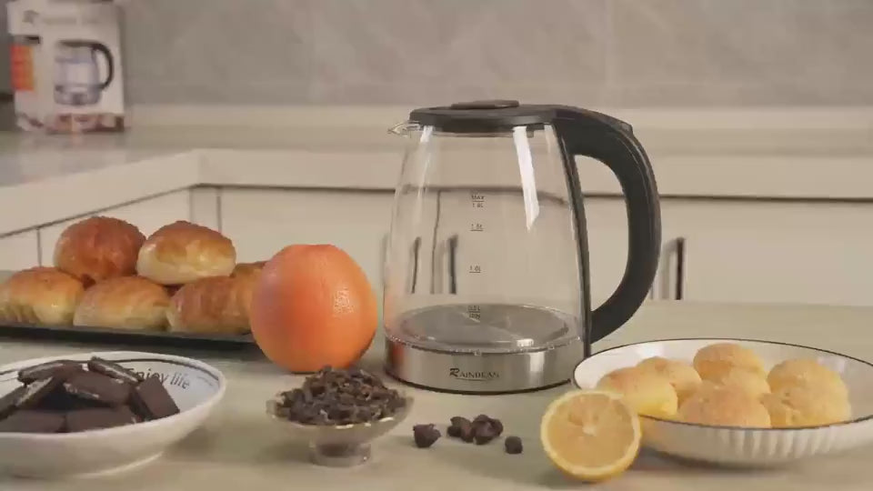 1.8L Glass Electric Kettle with LED Light